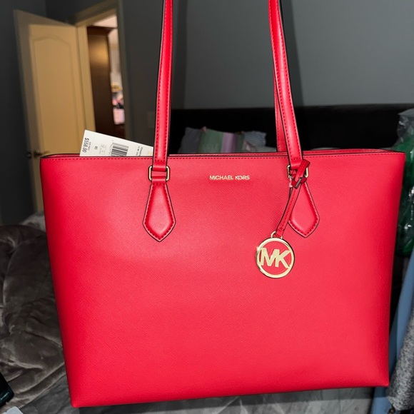 Michael Kors Vibrant Red Tote - Picture 1 of 4